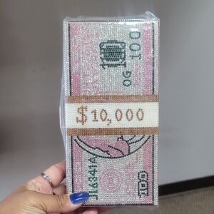 Rhinestone Money Clutch